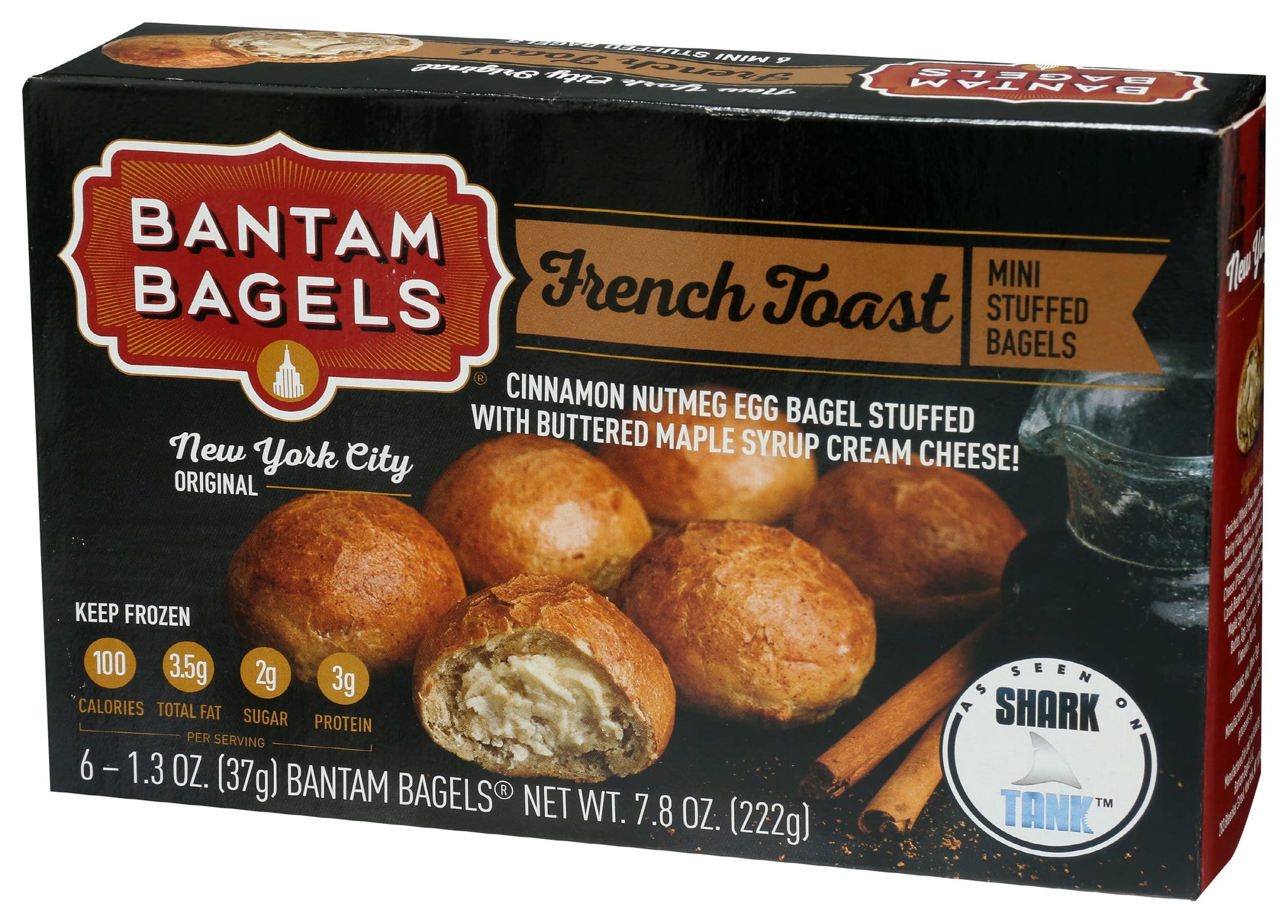 Bantam Bagels French Toast Mini Stuffed Bagels, 6 ct (frozen)