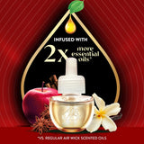 Air Wick Vibrant Plug in Scented Oil Refill, Infused with Essential Oils, Plug in Air Fresheners for Home, Fall Scent, Fall Décor, Warm Apple