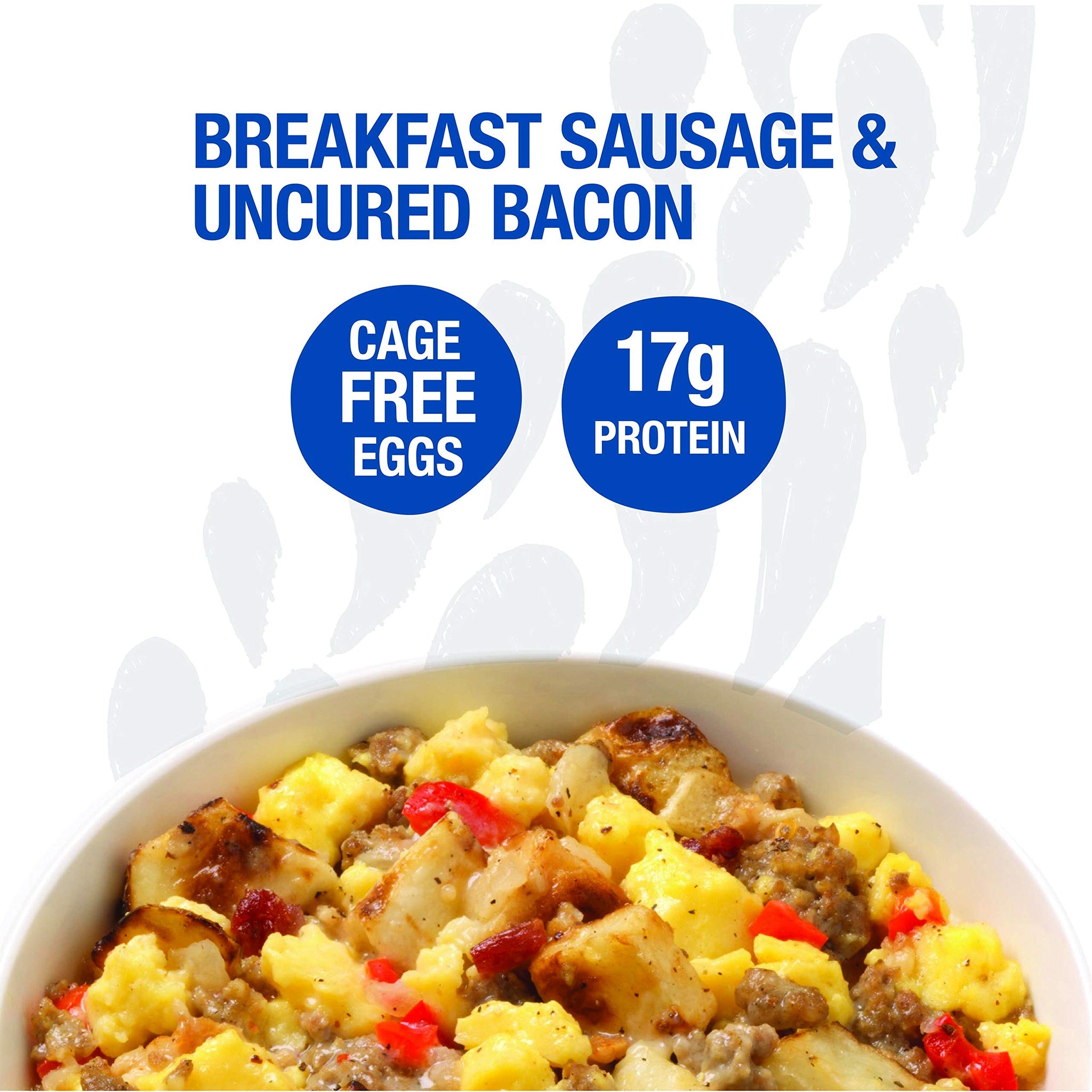 Evol Breakfast Sausage & Uncured Bacon, Single Serve Frozen Meal, Low Carb Lifestyle, 7.5 oz