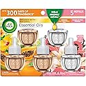 Air Wick Plug in Scented Oil Refill, 5 ct, Hawaii and Vanilla & Pink Papaya, Air Freshener, Essential Oils