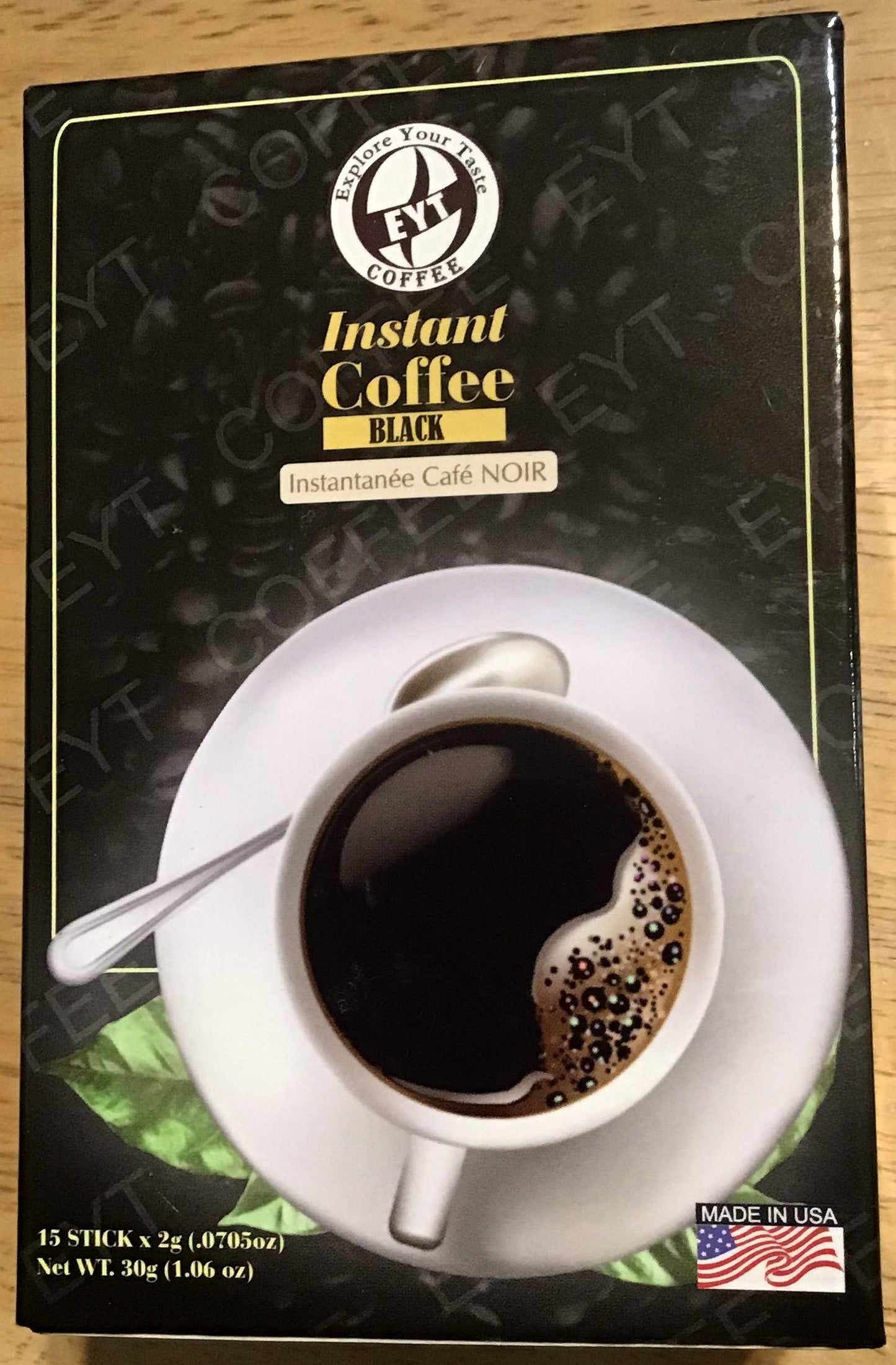Black Instant Coffee 15 sachets X 2gm