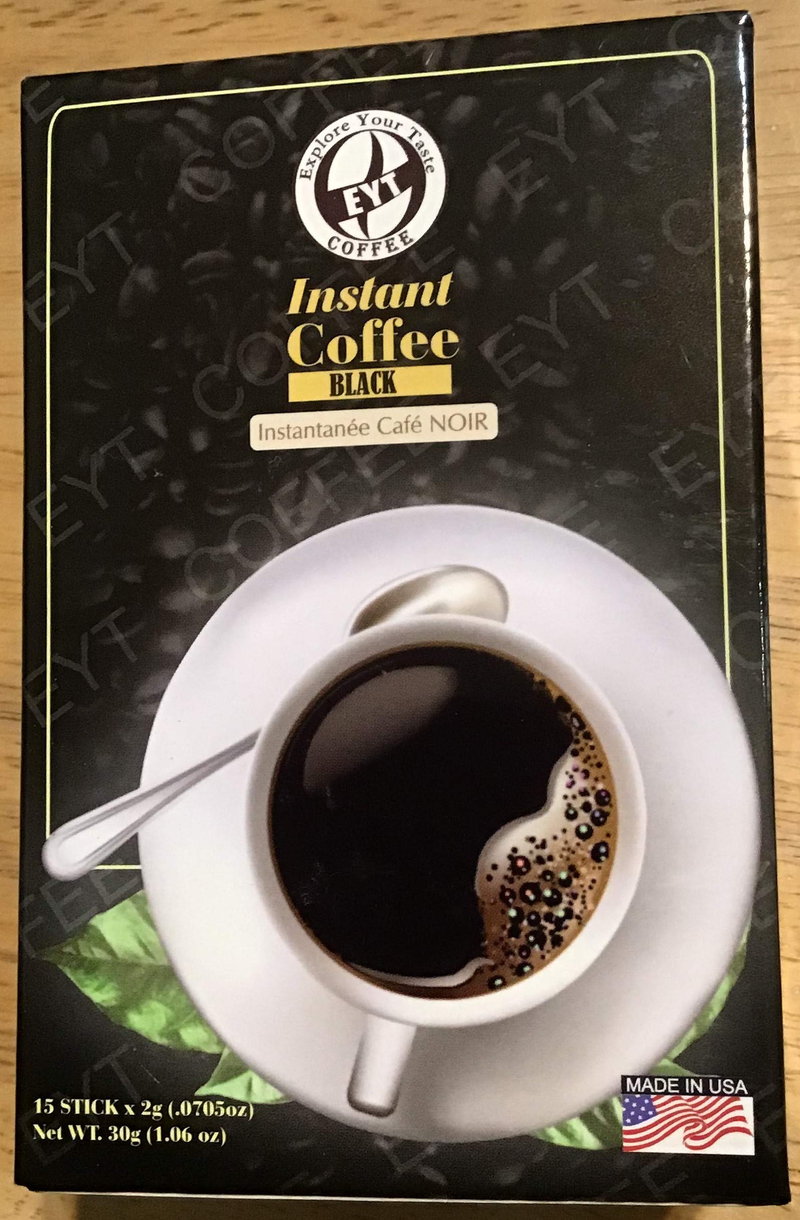 Black Instant Coffee 15 sachets X 2gm