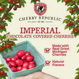 Cherry Republic Imperial Milk Chocolate Covered Cherries, 7 oz - Real Dried Michigan Chocolate Cherries Topped off with Red Cherry Confection