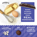 Nonni's Cookies & Crème Biscotti, Rich Dark Cocoa Cookie with Vanilla Icing, 8 Individually Wrapped Bakery Snacks, 6.88 oz