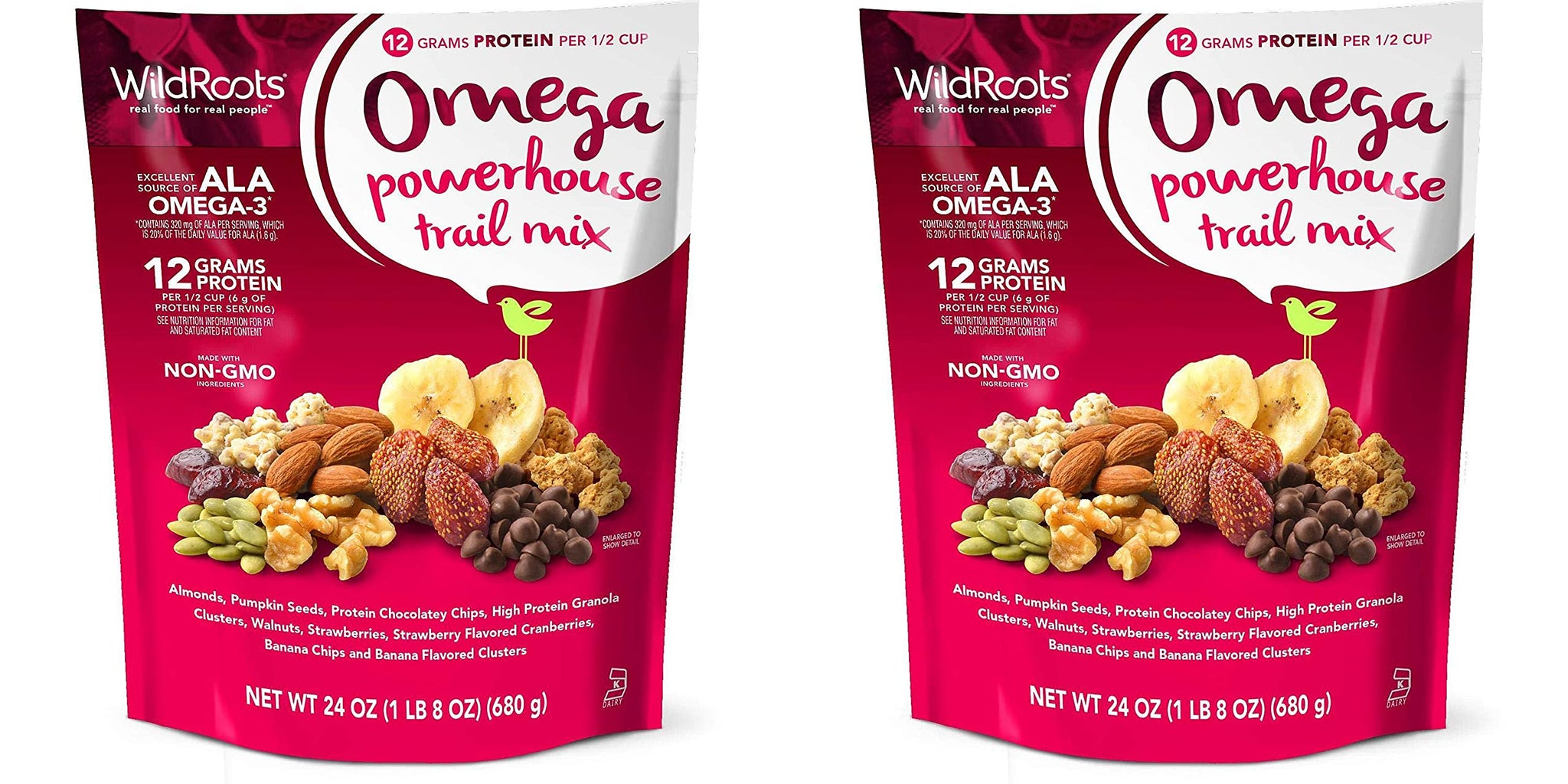 Wildroots Omega Powerhouse trail Mix 24oz Pack of 2