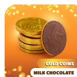Chocolate Coins - 1 Pound Pack - 80 Count - Chocolate Gold Coins Candies for Goodie Bags, Gifting, and Party Favors - Individually Wrapped Gold Candy
