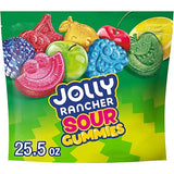 JOLLY RANCHER Sour Gummies Assorted Fruit Flavored Candy Resealable Bag, 25.5 oz