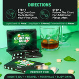 SuperBonsai The Drinking Gum - Revival Mint, Functional Chewing Gum with DHM and B Vitamins B3 B6 B12, Cool Mint Flavor for Nights Out, Celebrations