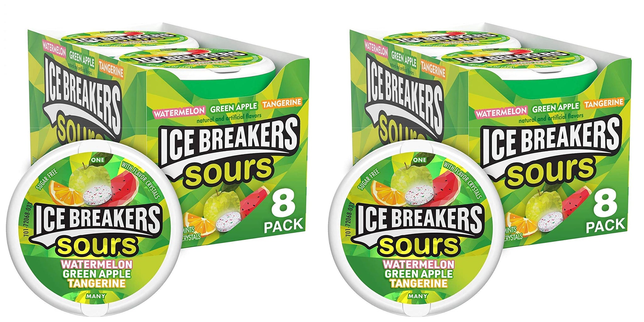 Ice Breakers Sours ( Green Apple, Tangerine, Watermelon), 1.5-Ounce Canisters (Pack of 16)