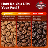 Firemans Brew Dark Roast Coffee - Bold & Robust Ground Coffee - 100% Arabica Beans, Rich, Full-Bodied Flavor - Freshly Roasted Gourmet Coffee - Low