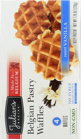 JULIANS RECIPE Natural Waffle, Belgium Vanilla, 7.76 Ounce (Pack of 12)
