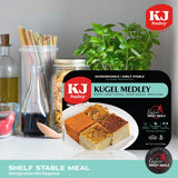 KJ Poultry Kosher Parve Ready Meals - Kugel Medley MRE Meals Ready to Eat, Halal, (1 Pack) Prepared Entree Fully Cooked, Shelf Stable Microwave Dinner