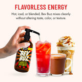 BEV BUZ™ Energy Drink Mix-In - Flavorless Liquid Caffeine Additive for Coffee, Tea, Smoothies, Sodas, Juices | Fast-Acting Energy Boost | Mixes Into