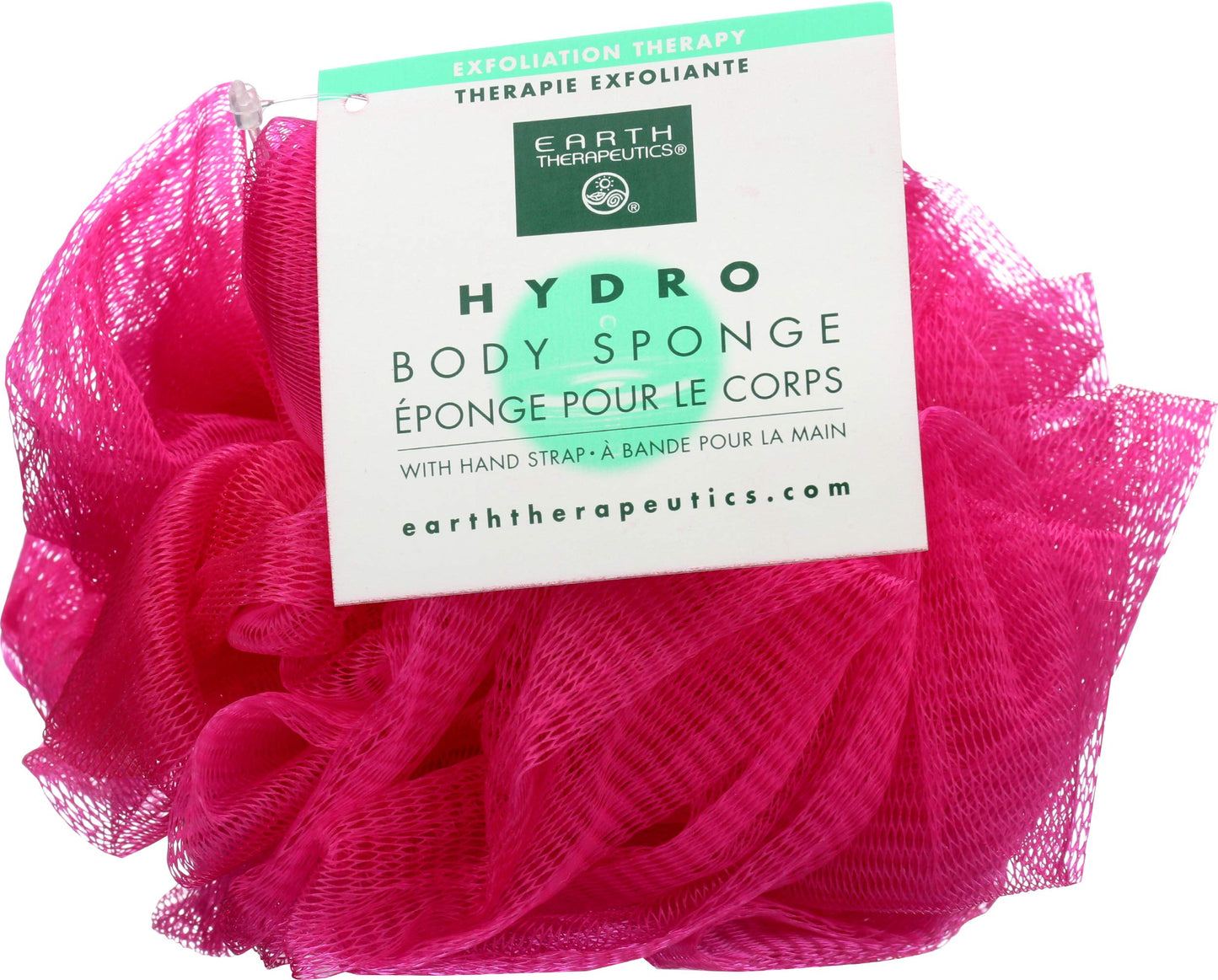 Earth Therapeutics Hydro Body Sponge with Hand Strap - Rose