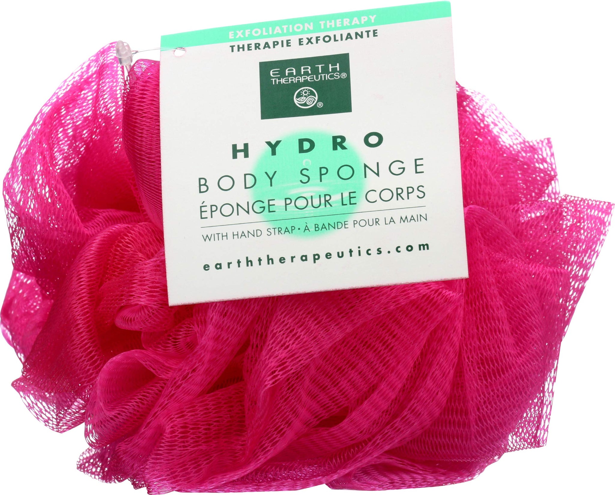 Earth Therapeutics Hydro Body Sponge with Hand Strap - Rose