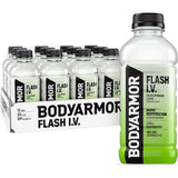 BODYARMOR Flash I.V. Electrolyte Beverage, Cucumber Lime, Hydration Drink with Coconut Water For Rapid Rehydration, Post Workout Recovery, 20 Fl Oz