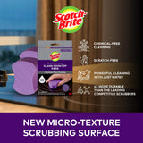 Scotch-Brite Glass Cooktop Pads, Scratch-Free & Non-Abrasive Scrubbers for Glass or Ceramic Stovetops, Cleans Burnt-On Messes with Just Water