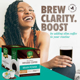 SOLLO Brain Power Dark Coffee Pods MCT & Essential nutrition, Nootropic Brain Booster, For Memory & Focus Compatible with K-Cup Keurig Brewers, 12