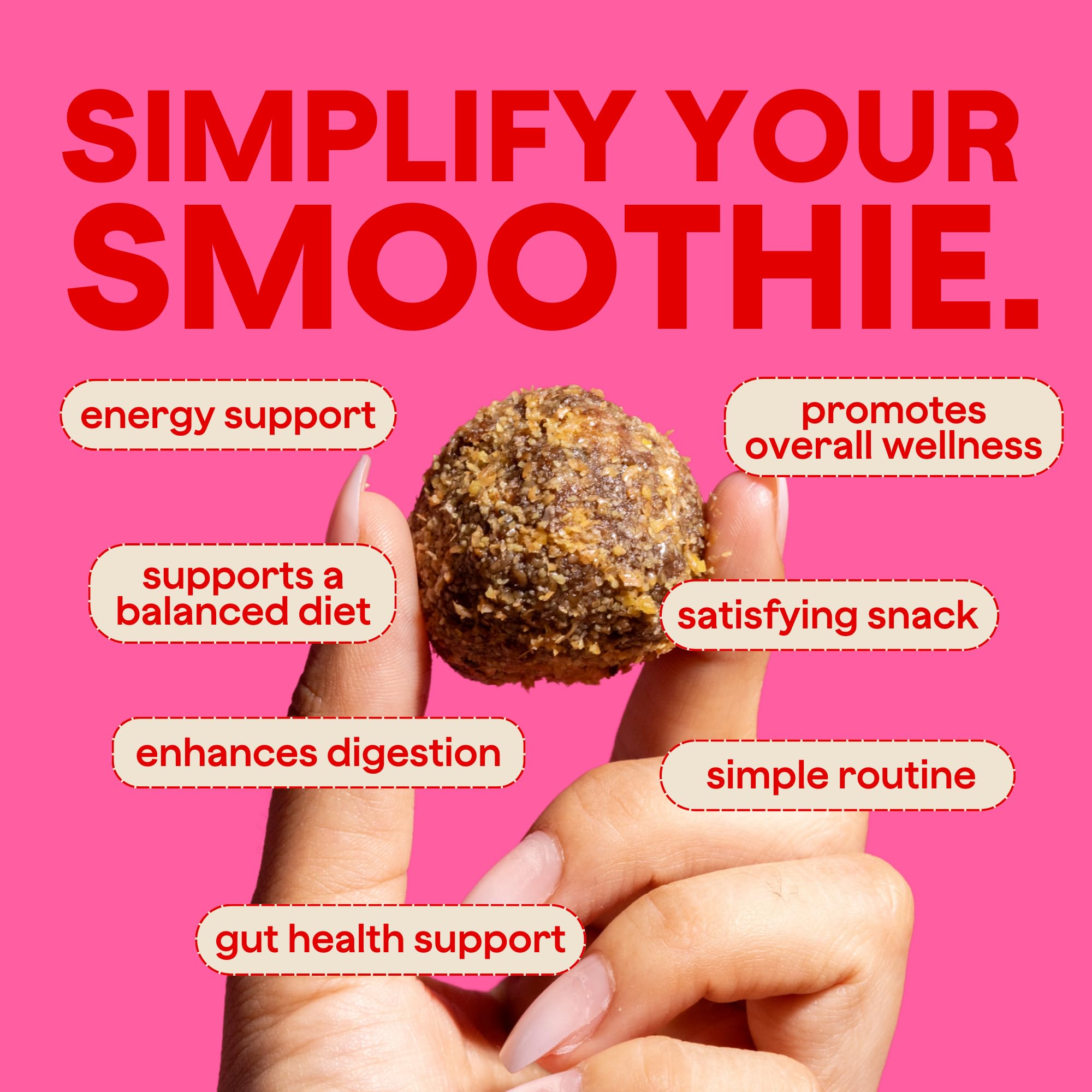 The Bomb Co. Blender Bomb, The OG, Superfood Smoothie Mix with Chia Seeds, Hemp Seeds, Flax Seeds, Sea Salt, & Amino Acids for Gut Health, Gluten