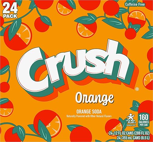 Crush Orange Soda, 12 fl oz, 24 pack