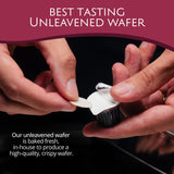 TrueVine Elements Cup - Prefilled Communion Cups and Wafer Set, Offset Tabs, Juice & Crispy Wafer, Sealed for Freshness, Holy Communion Bread