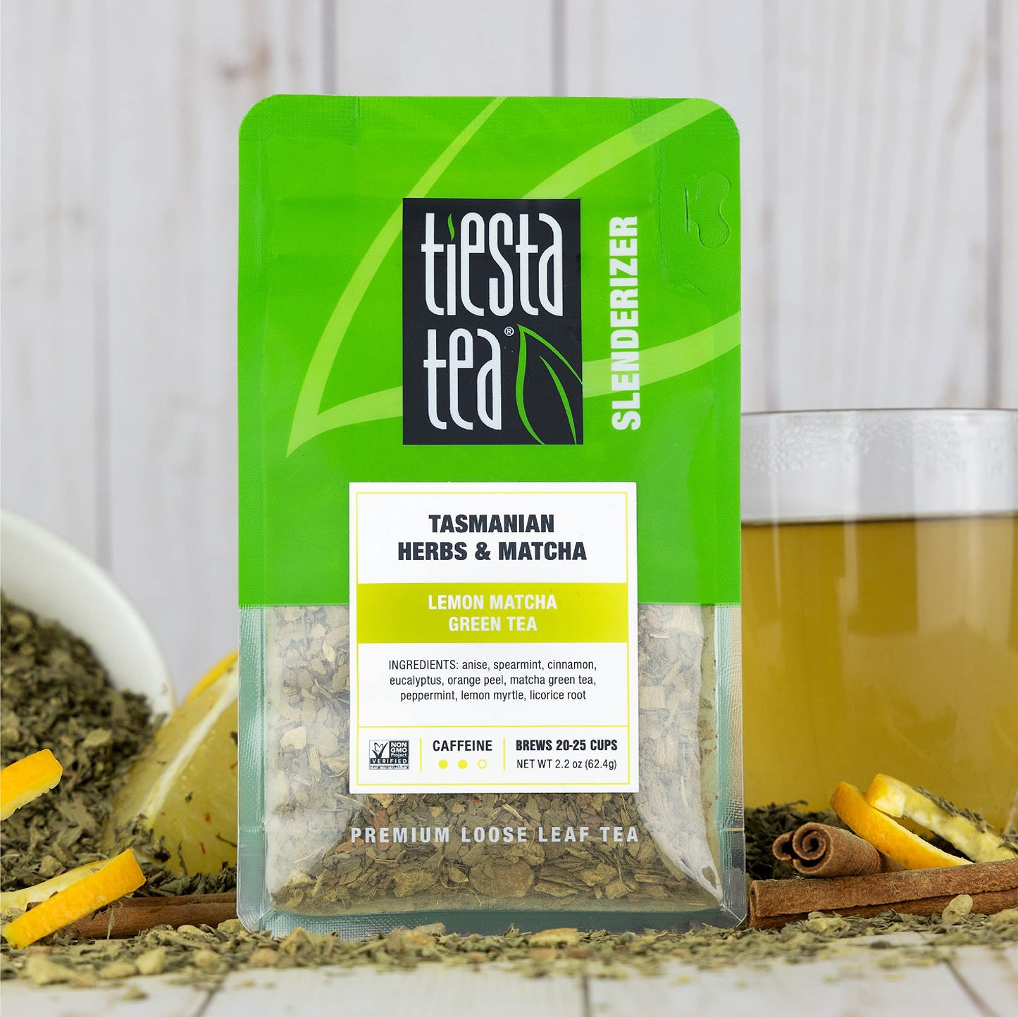 Tiesta Tea - Aromatic Lemon Matcha Green Tea - Tasmanian Herbs & Matcha, Premium Loose Leaf Tea Blend, No-Brewing, Boost Metabolism, Refreshing Blend