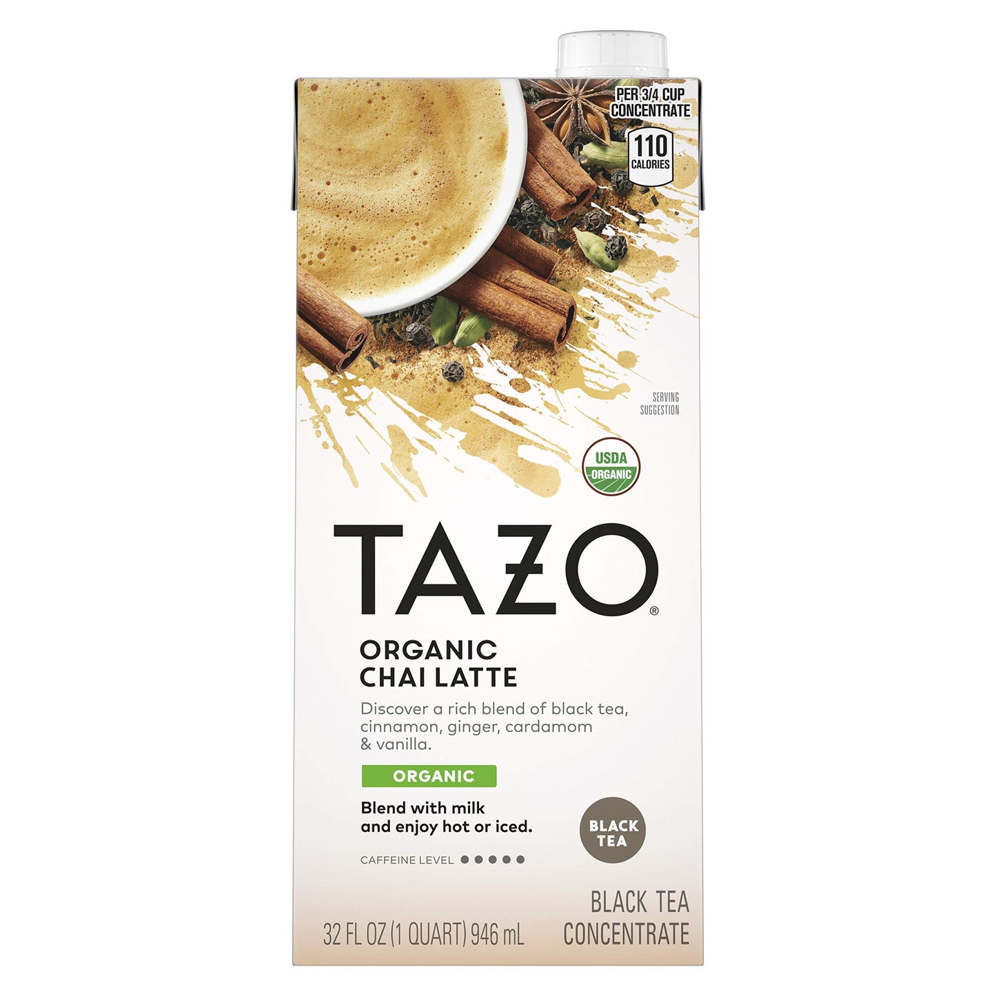 Tazo Organic Chai Latte Concentrate Black tea 32 OZ