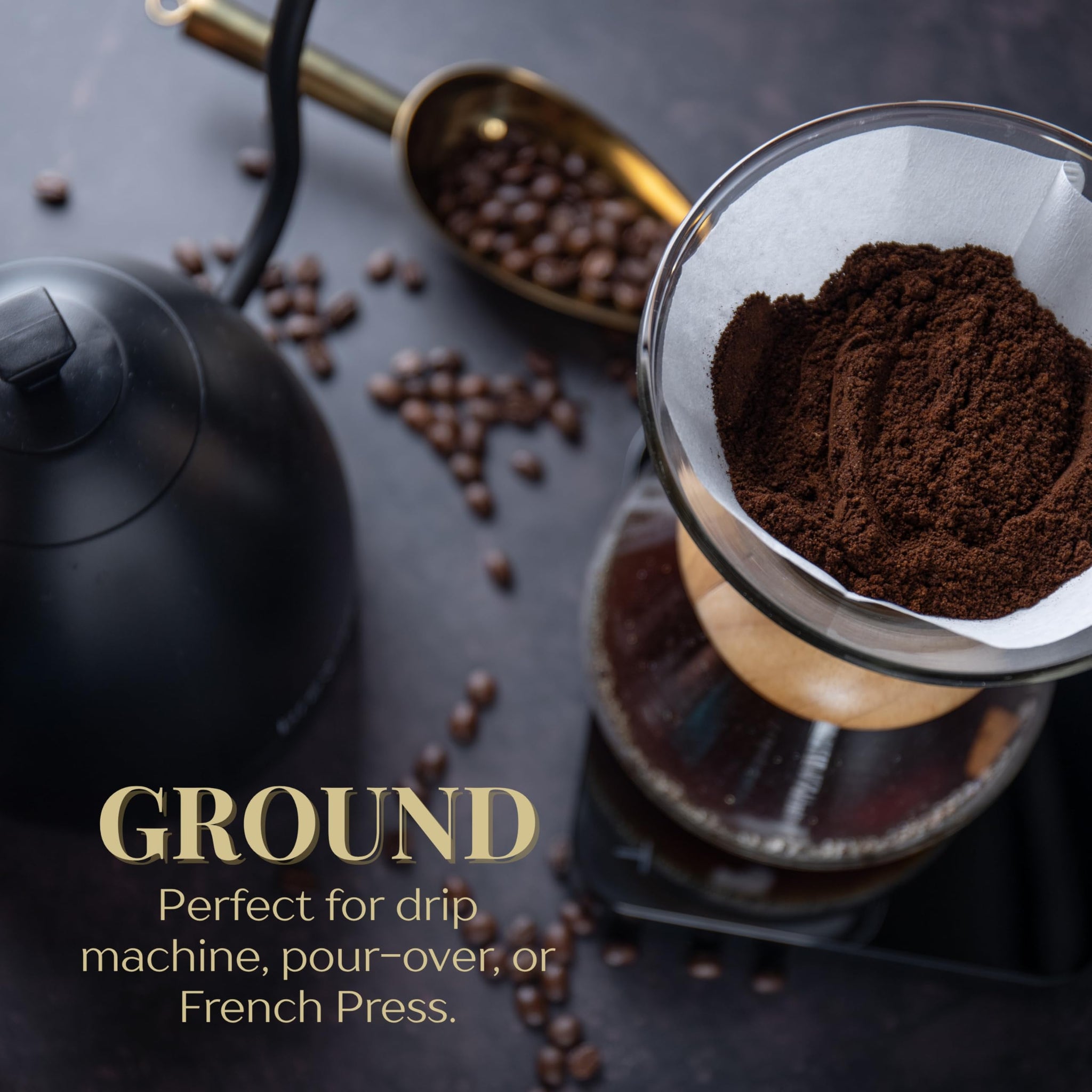 ROYAL KONA COFFEE - Light Roast Ground Coffee, Vanilla Macadamia Flavor, 40 Ounce