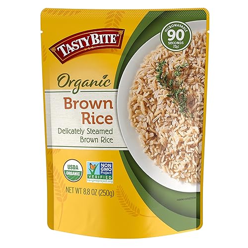Tasty Bite Organic Brown Rice, 8.8 Ounce, Ready to Eat, Microwavable, Vegan, Gluten-Free