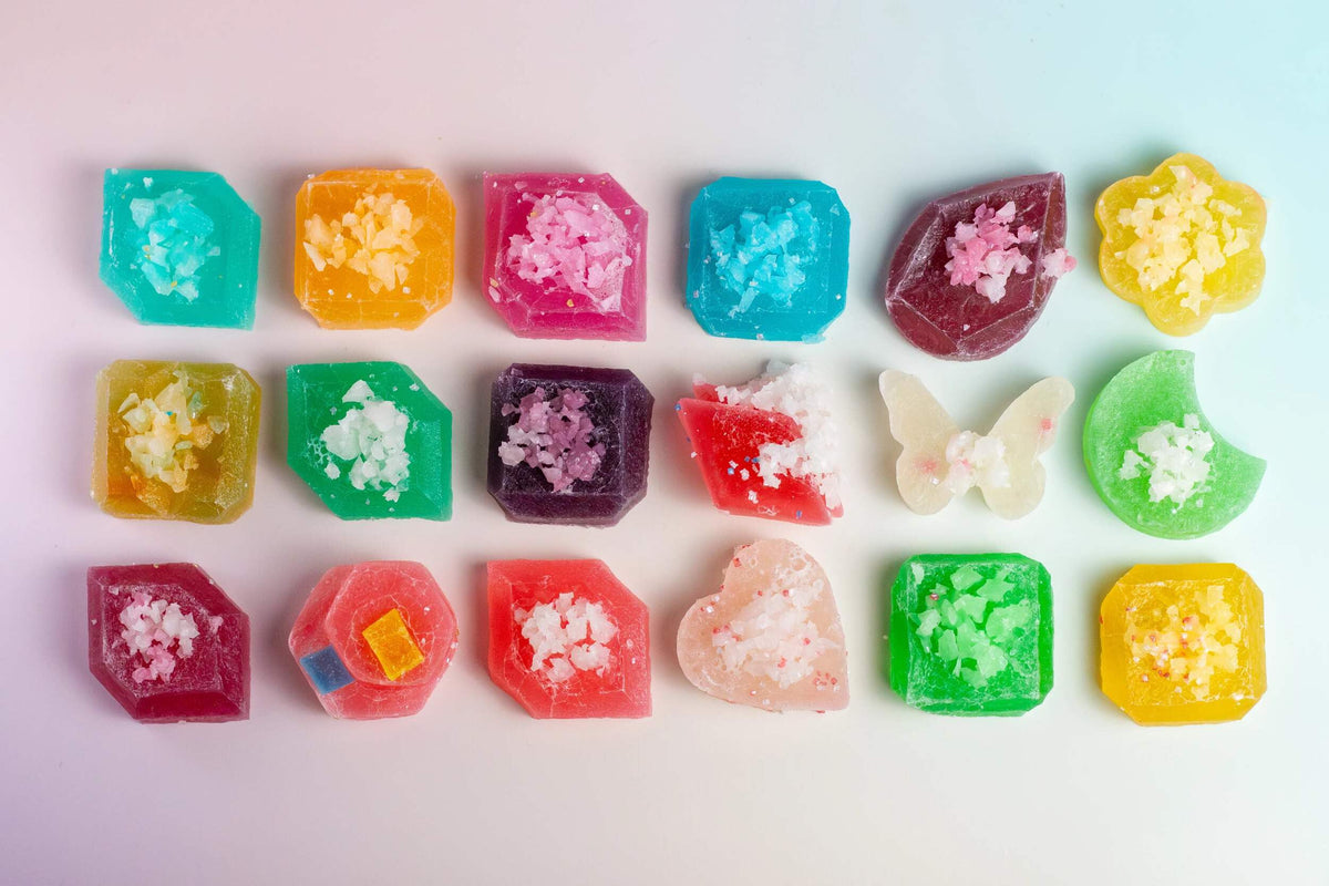 Silky Gem ® Signature Trio Collection Handcrafted Edible Jewelry, Vegan and Gluten-Free, Real Fruit, Assorted Flavors (Guava, Grape Vanilla, Black