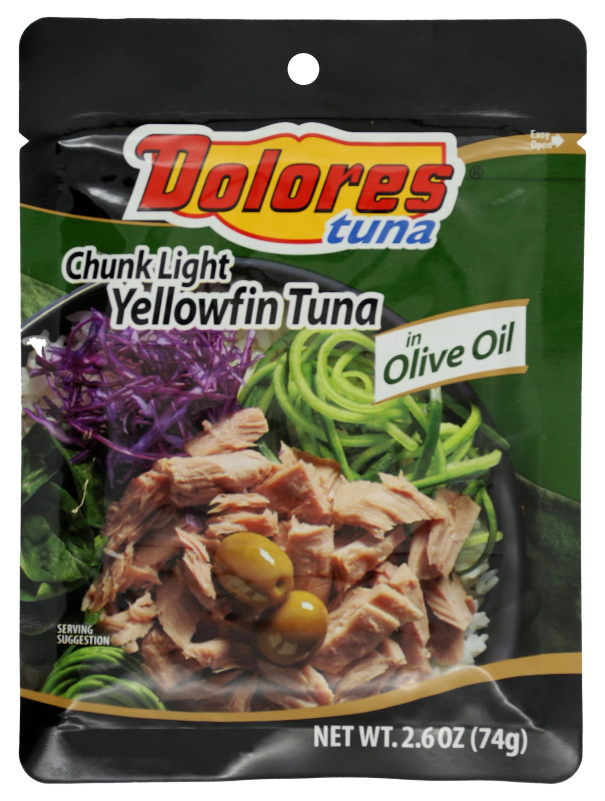 Dolores, Chunk Light Yellowfin Tuna In Oil, 2.6 Ounce