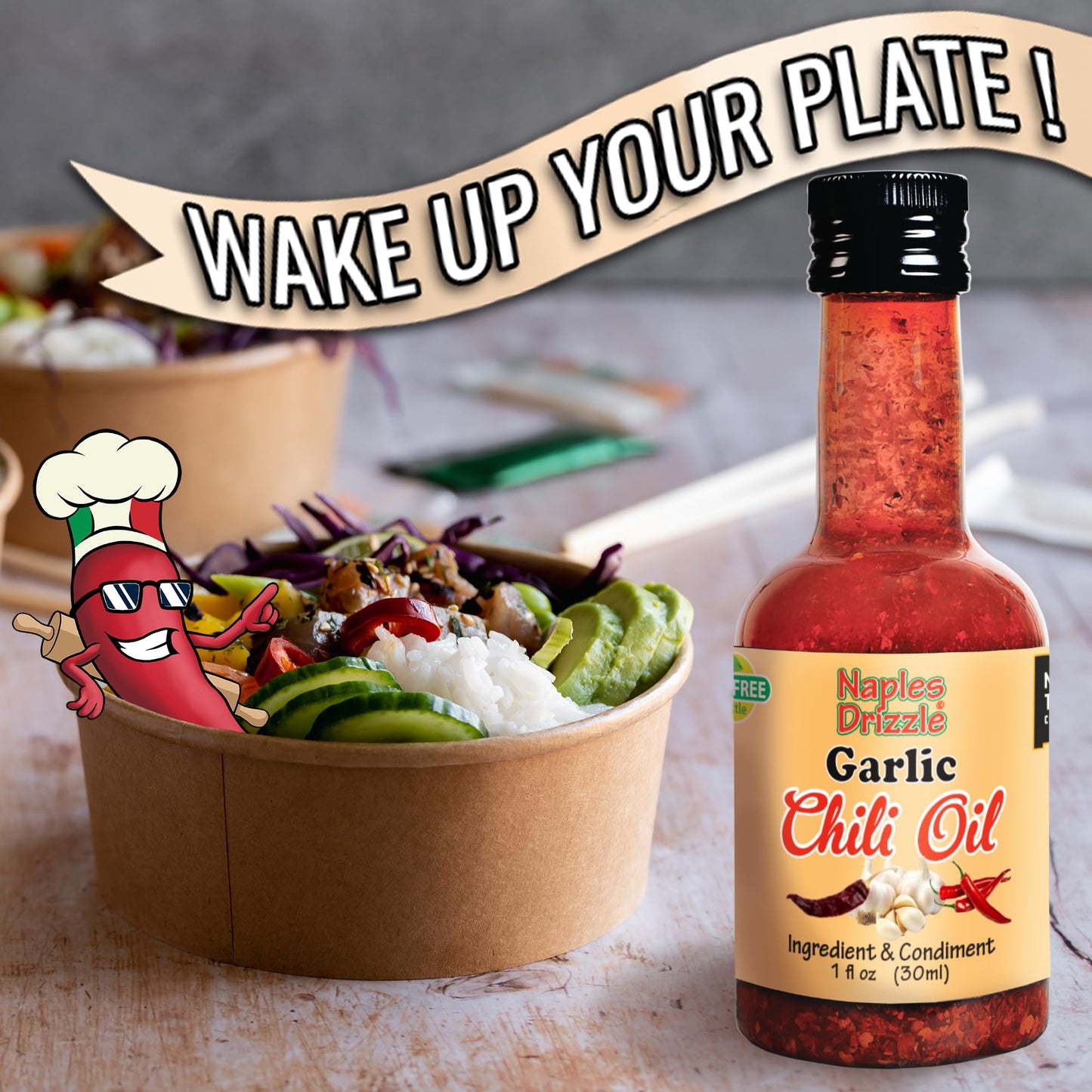 Garlic Chili Oil (8.1oz Bottle)