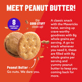Mavericks Sandwich Crackers Peanut Butter - Plant-based Peanut Butter Sandwich Snack Crackers, Whole Grain, Non-GMO - Back to School - 7 oz Box (1