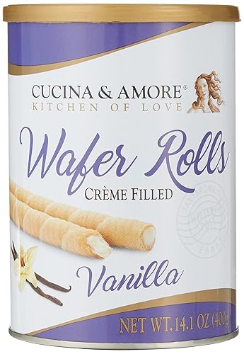 Caffe Cucina Vanilla Wafer Rolls, 400 GR