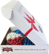Patriotic Jordan Almonds Large Gift Tray by Its Delish, 36 OZ Gift Box | Red White and Blue Candied Almonds | Fourth of July Party Decorations US Flag