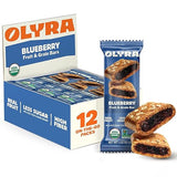 Olyra Blueberry Fruit Bars, Soft Baked, Prebiotic High Fiber Snack, Organic Snacks, Healthy Snacks for Adults and Kids, Low Sugar, Vegan, Office