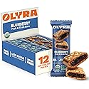 Olyra Blueberry Fruit Bars, Soft Baked, Prebiotic High Fiber Snack, Organic Snacks, Healthy Snacks for Adults and Kids, Low Sugar, Vegan, Office
