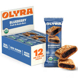 Olyra Blueberry Fruit Bars, Soft Baked, Prebiotic High Fiber Snack, Organic Snacks, Healthy Snacks for Adults and Kids, Low Sugar, Vegan, Office