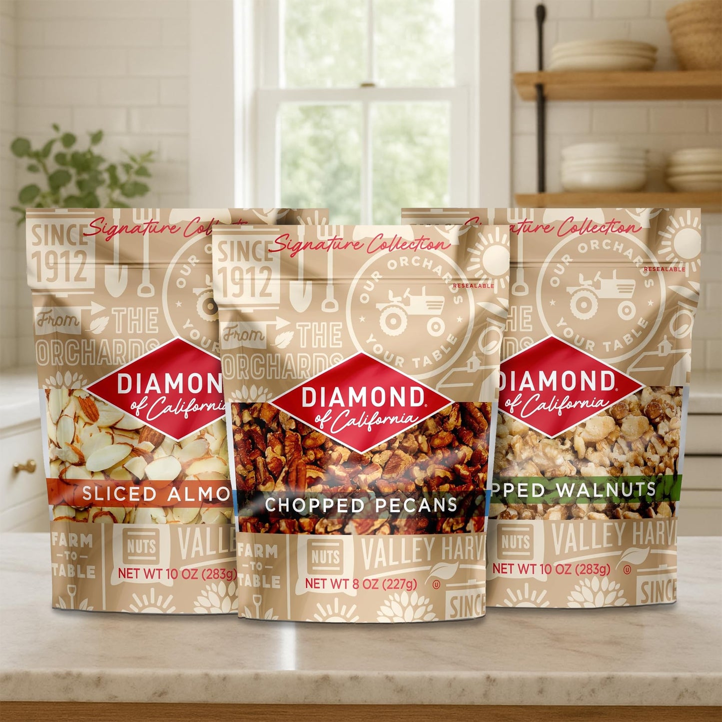 Diamond of California Signature Collection Shelled Walnut Halves and Pieces, Pre-Shelled Raw Walnuts for Wholesome Snacking or Topping Your Favorite