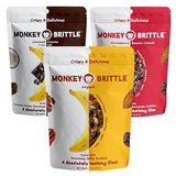 Monkey Brittle Healthy Snacks, Crispy Plant-Based Treats for Kids & Adults, Vegan & Gluten-Free, All-Natural Snack for School, Sports, Camping