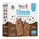 Blake’s Seed Based Chewy Granola Bars - Chocolate Chip (5 Count), Vegan, Gluten Free, Nut Free & Dairy Free, Healthy Snacks for Kids or Adults, School