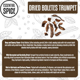 Essential Spice Dried Bolete Mushrooms - Whole, Bold Earthy Umami Flavor - Gourmet Wild Mushrooms for Broths, Stews, Sauces & Risottos - Easy