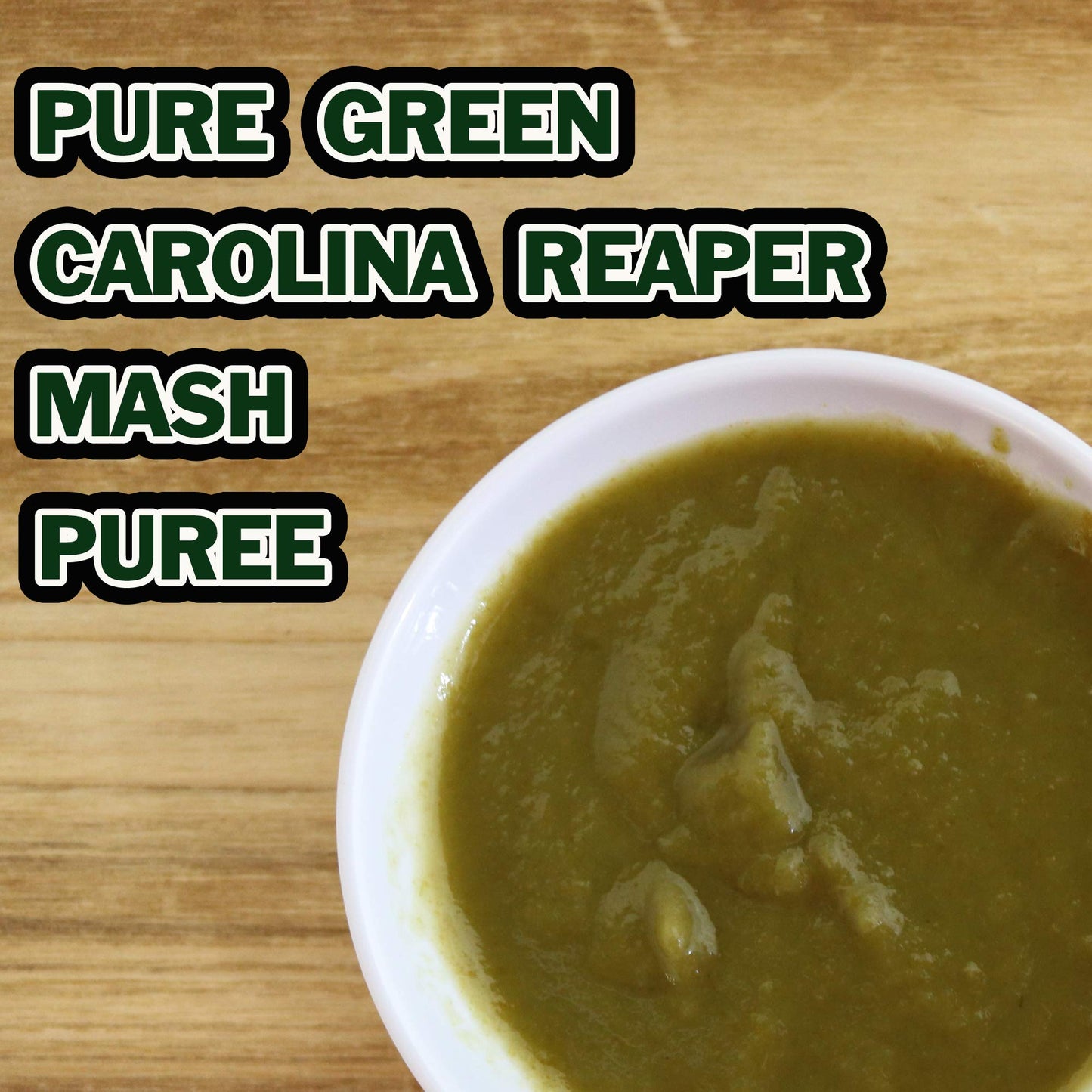 Carolina Reaper Sauce, Pure Hot Sauce, Green Carolina Reaper Hot Sauce, 3.75oz (Green Carolina Reaper Pepper)
