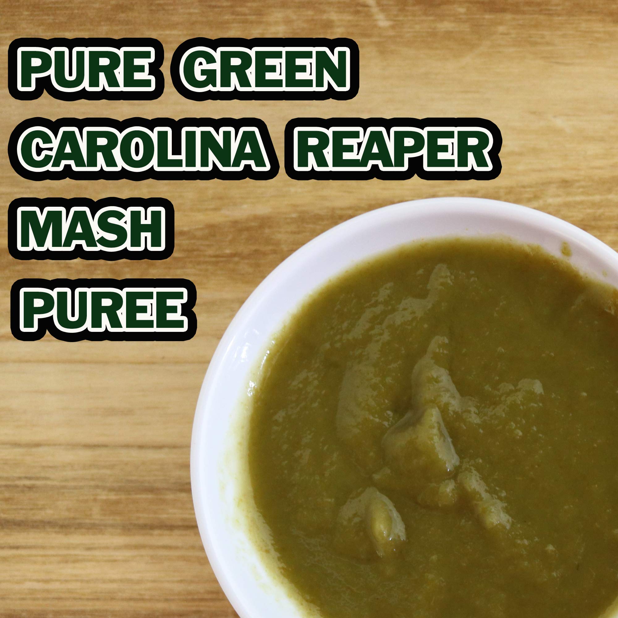 Carolina Reaper Sauce, Pure Hot Sauce, Green Carolina Reaper Hot Sauce, 3.75oz (Green Carolina Reaper Pepper)