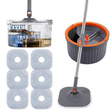 Chabatree Mop and Bucket Set?Spin Mop and Bucket Set with Separate Dirty and Clean Water?6 Replaceable Mop Pads?Deep-Cleaning Mops for Floors