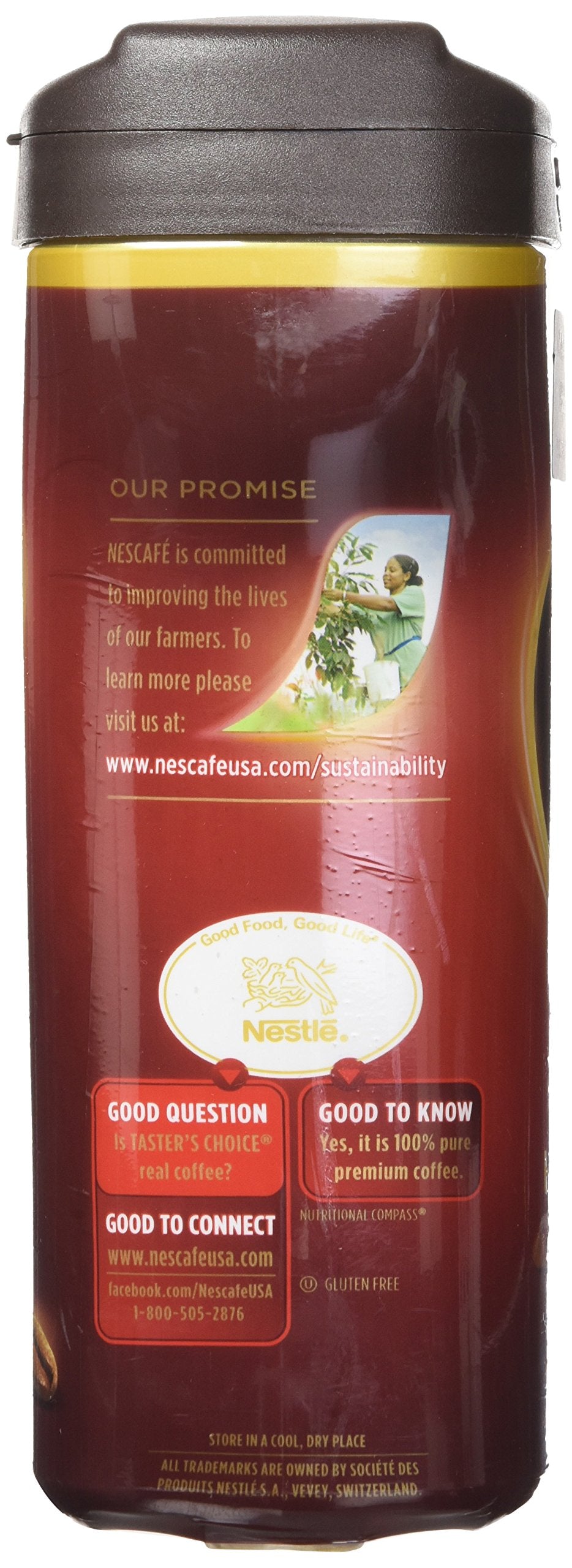 Nescafe Taster's Choice Instant Coffee, Regular, 12 Ounce (Pack of 3)