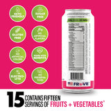 FrUve Super Water | Raspberry Lemon Flavor | 4 Pack 16oz Cans | Healthy Drink | Zero Sugar | Low Calorie Drink | Powerful Antioxidants | Boosts Immune