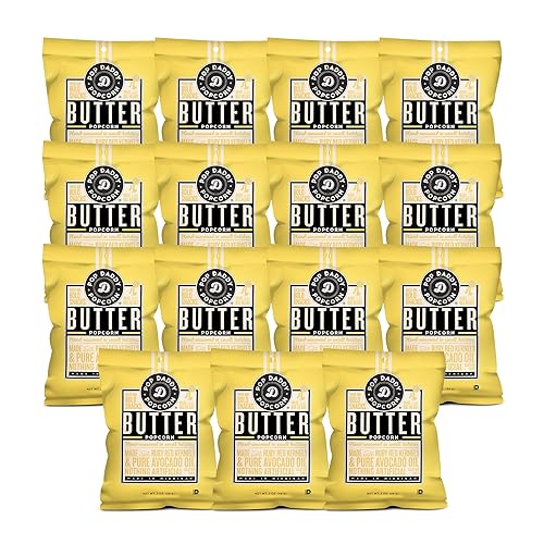 Pop Daddy Butter, 2 Oz Gluten Free Hand Seasoned Gourmet Flavored Popcorn Snacks, 15 Pack