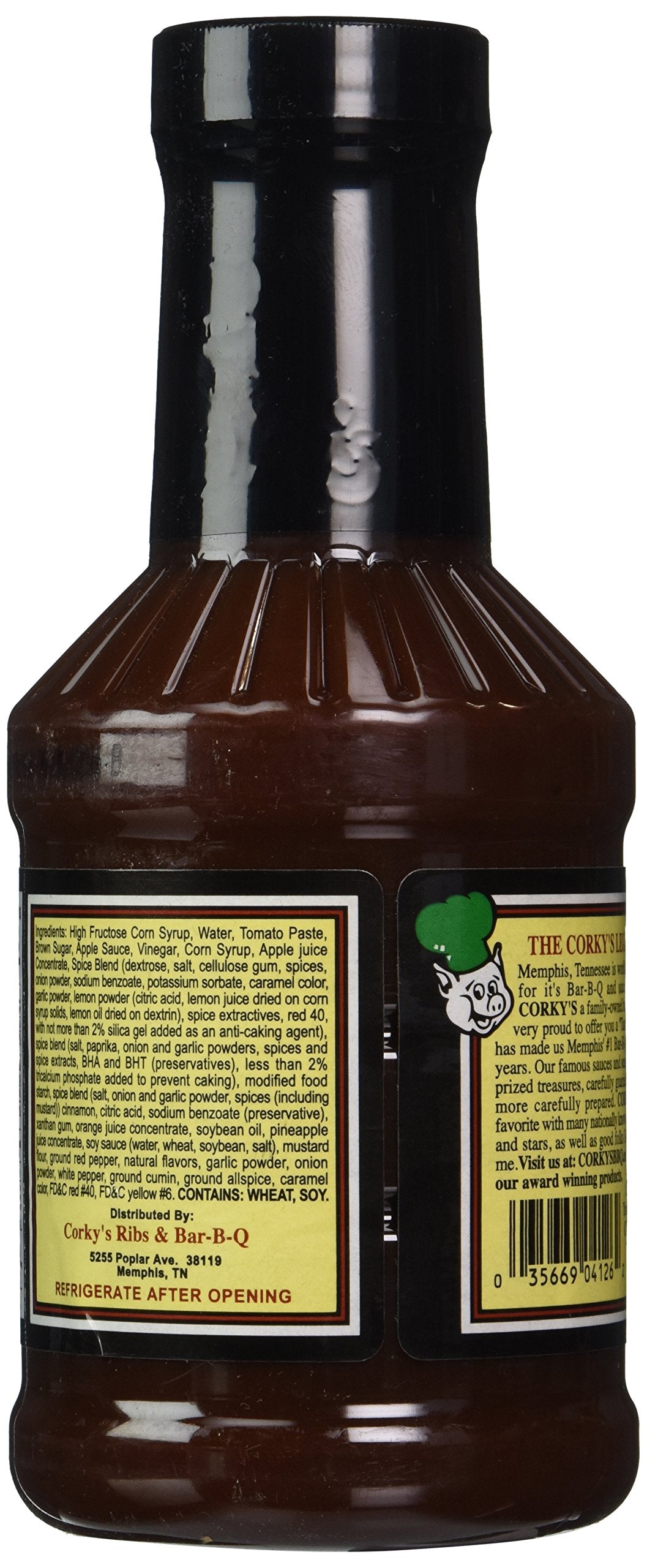 Corky's Memphis' Own Bar B Q Sauce * New Apple Flavor Barbecue Sauce * Net Weight 18 oz