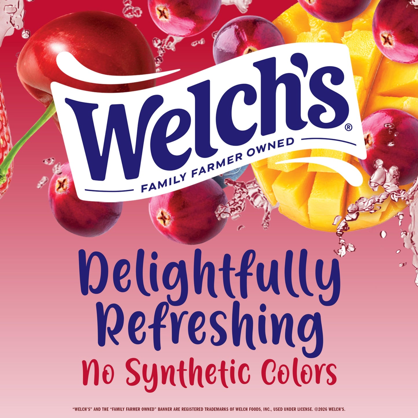 Welch’s Singles To Go! Cranberry Variety Pack Drink Mix, Sugar Free Water Flavor Packets, No Aspartame, No Artificial Dyes, Low Calorie, 4 Flavors